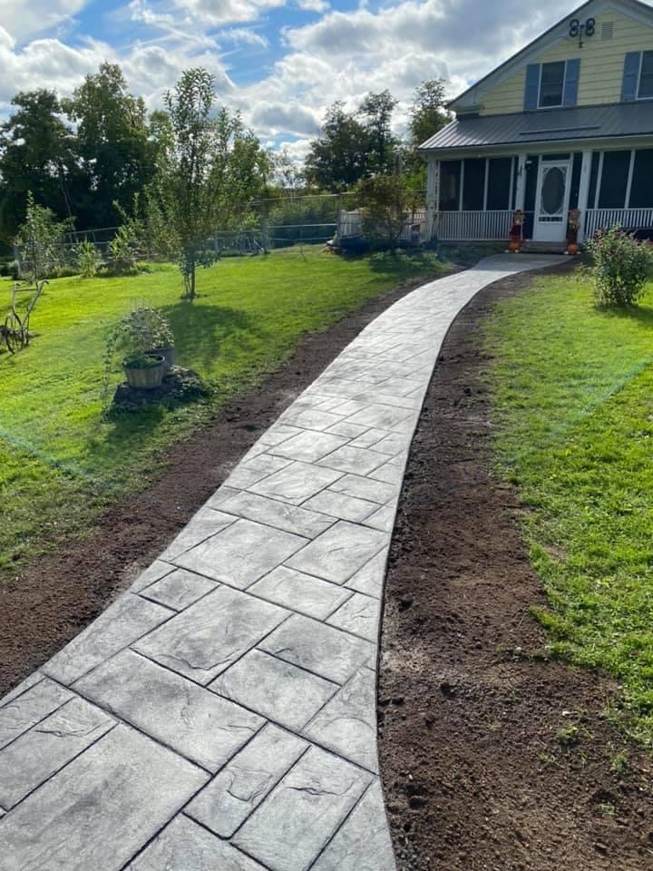 A newly installed concrete Walkways in Wilsonville, Oregon