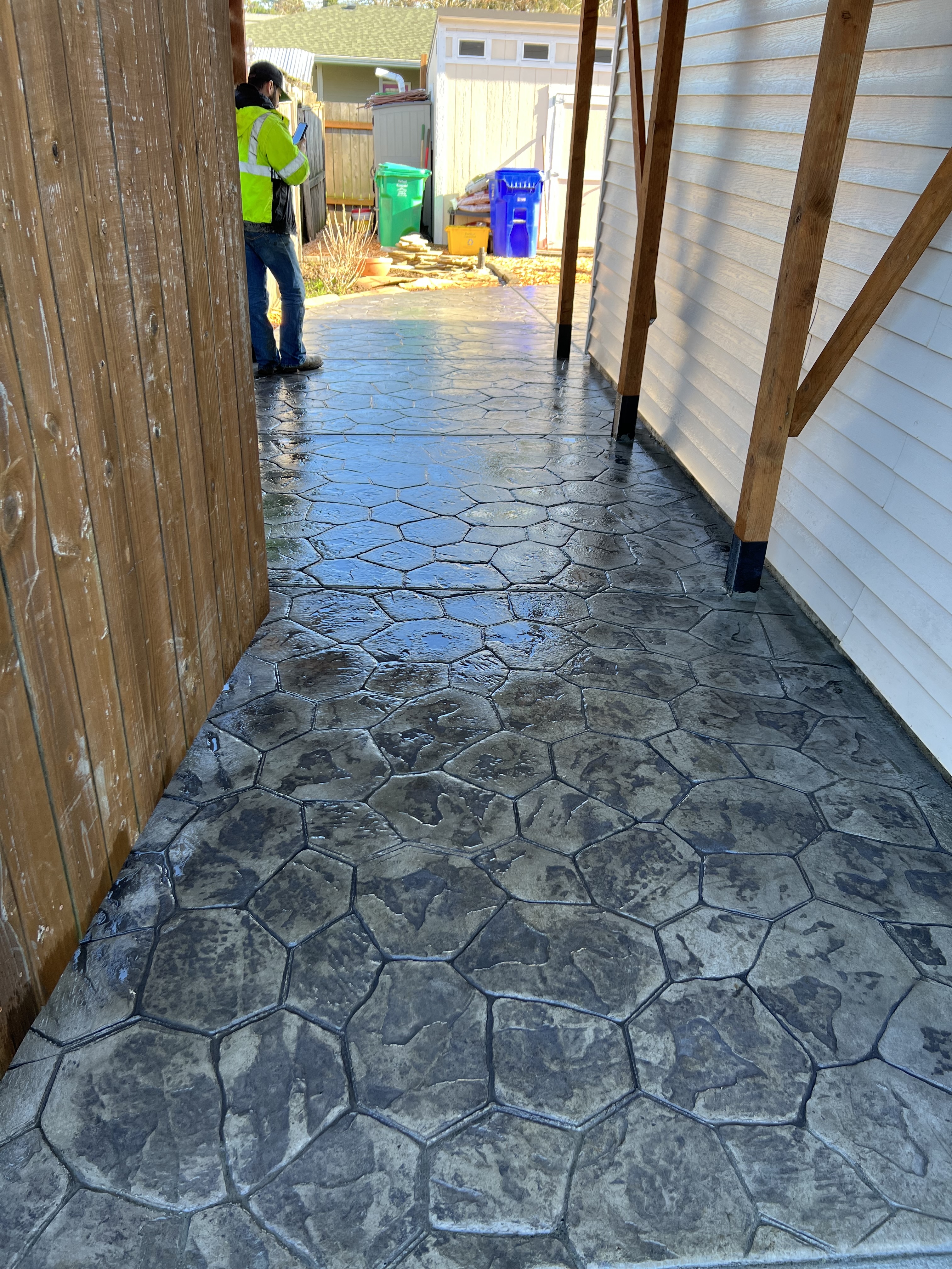 A newly installed concrete Custom Concrete in Tigard, Oregon