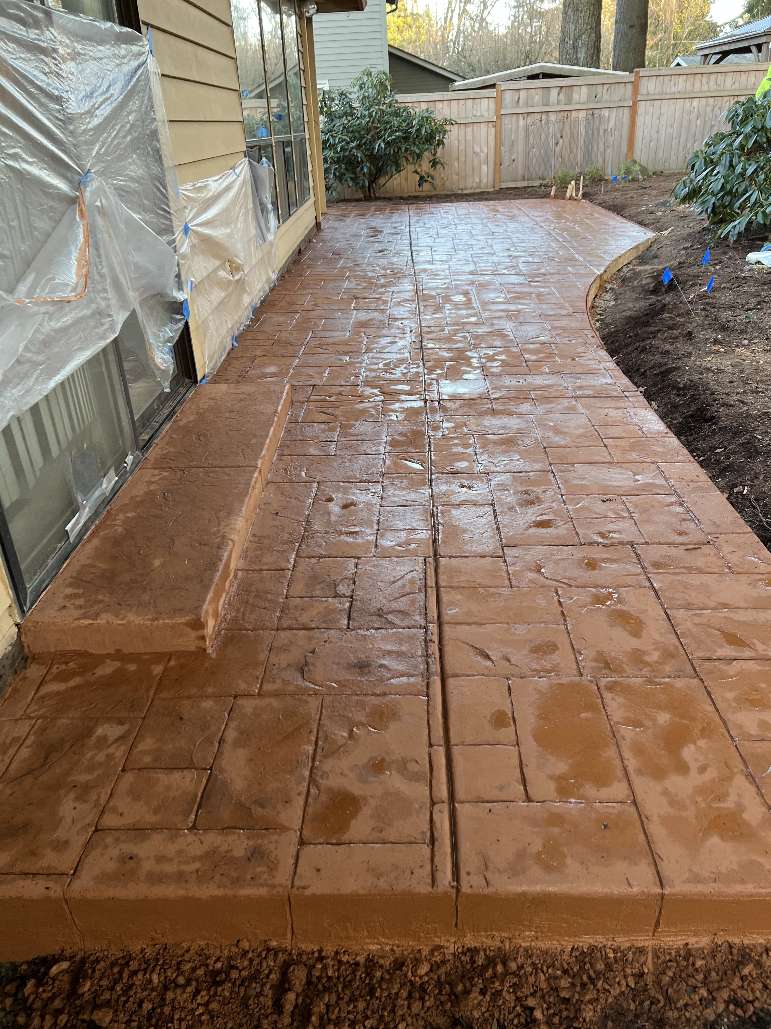 A newly installed concrete Custom Concrete in Beaverton, Oregon