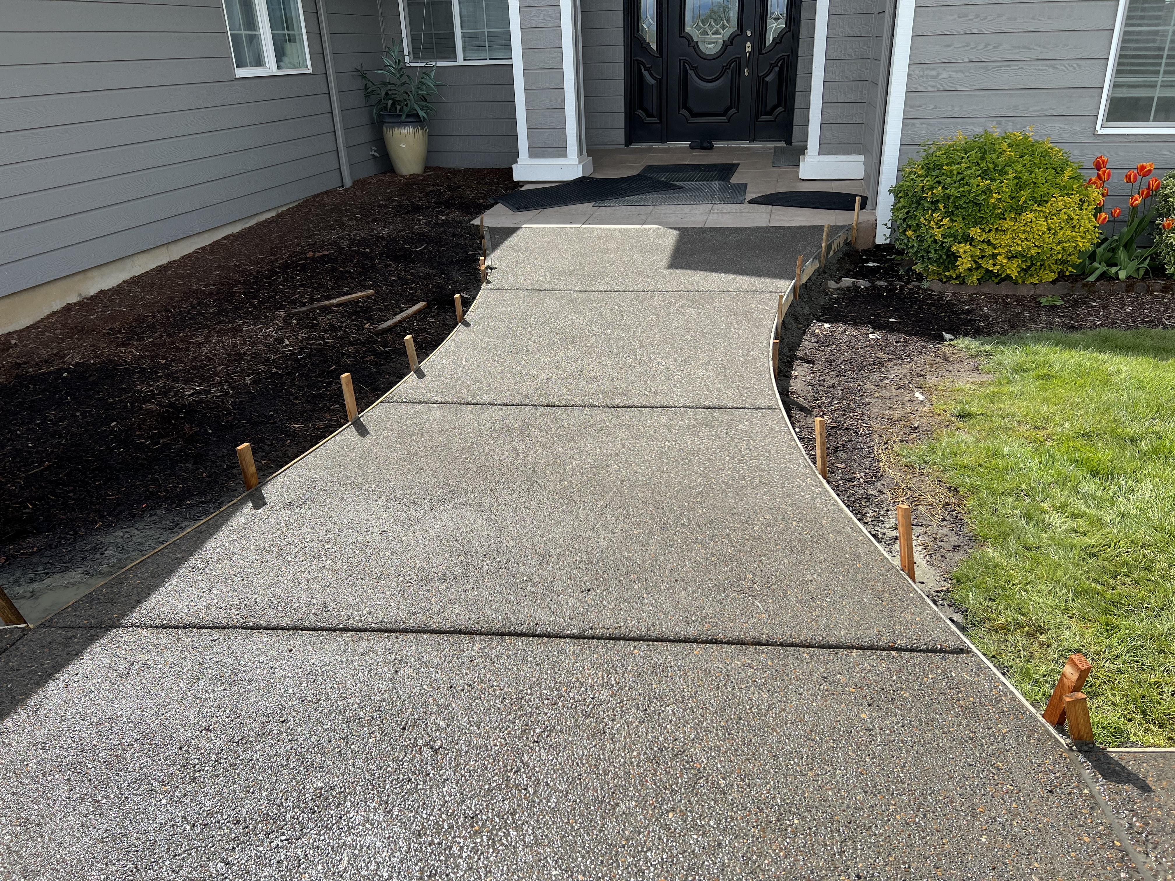 A newly installed concrete Custom Concrete in Aloha, Oregon