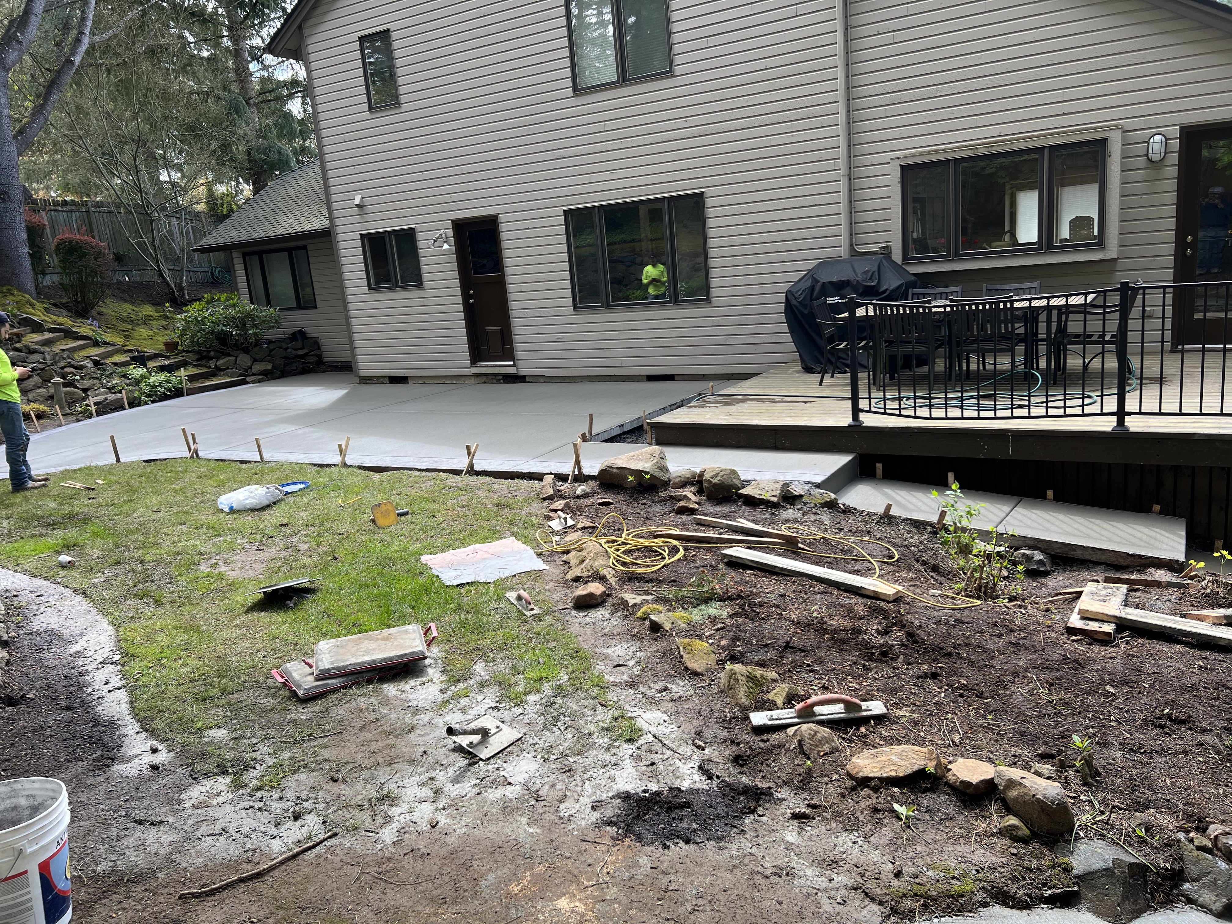 A newly installed concrete Custom Concrete in Cedar Mill, Oregon